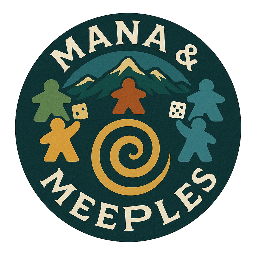 Mana & Meeples logo (Nikki & Phil)